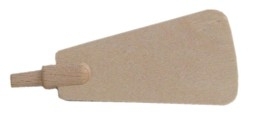 Pyramidenflügel Blatt 60mm, Sperrholz , Blattstärke 1,6mm mit Schaft 1071